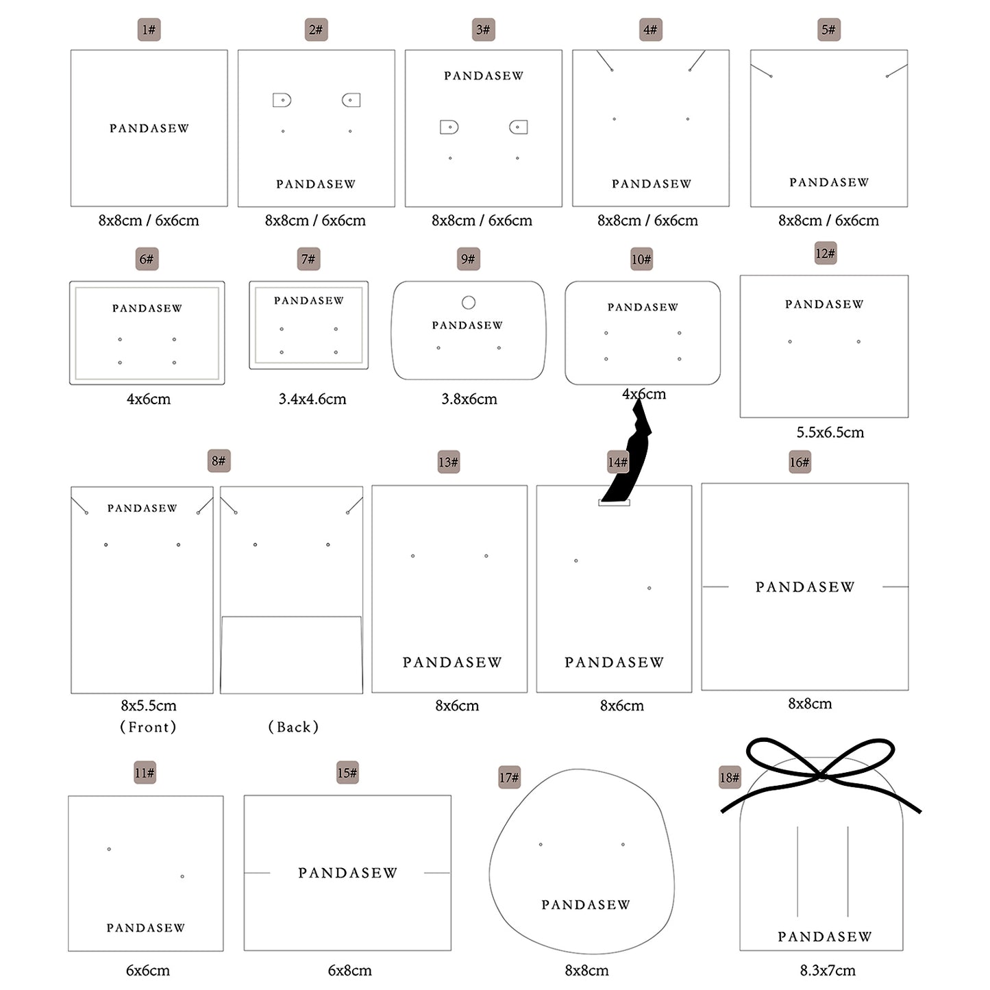 100pcs 8*8cm or 6*6cm customized earring Cards display cards Necklace Holder One logo print KZ-155