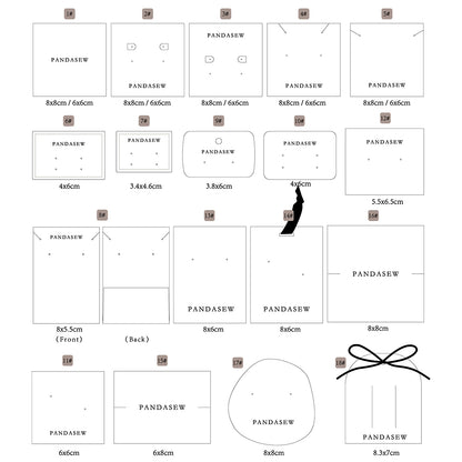 100pcs 8*8cm or 6*6cm customized earring Cards display cards Necklace Holder One logo print KZ-155