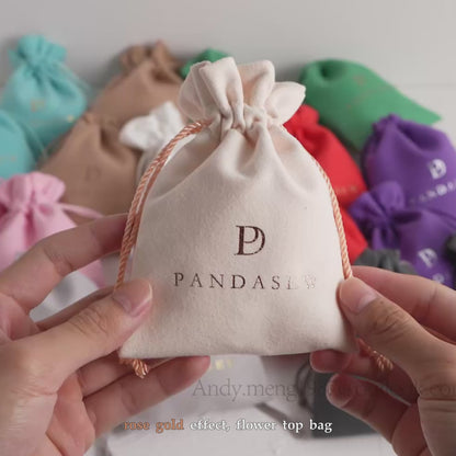 Pandasew velvet personalized clothes bag shoes bag personalzied 