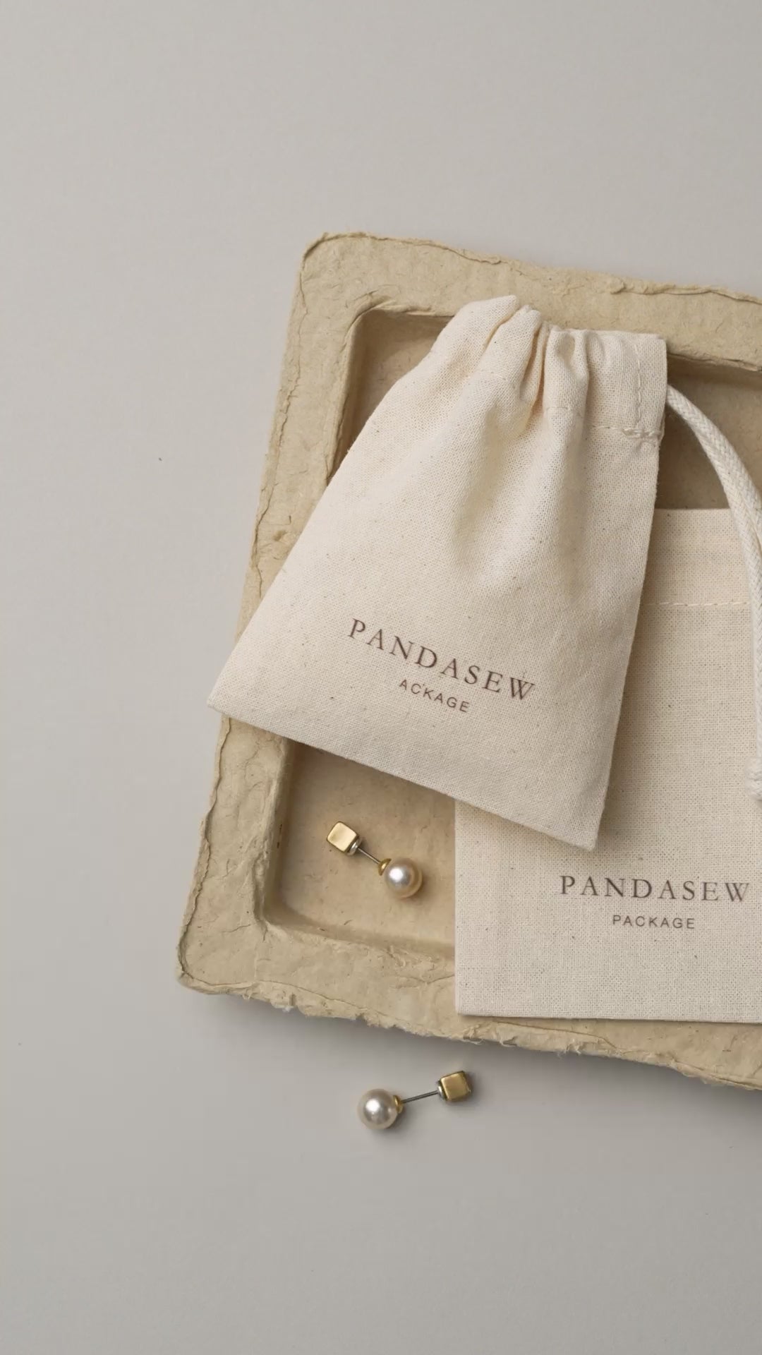 beige cotton bag handmade