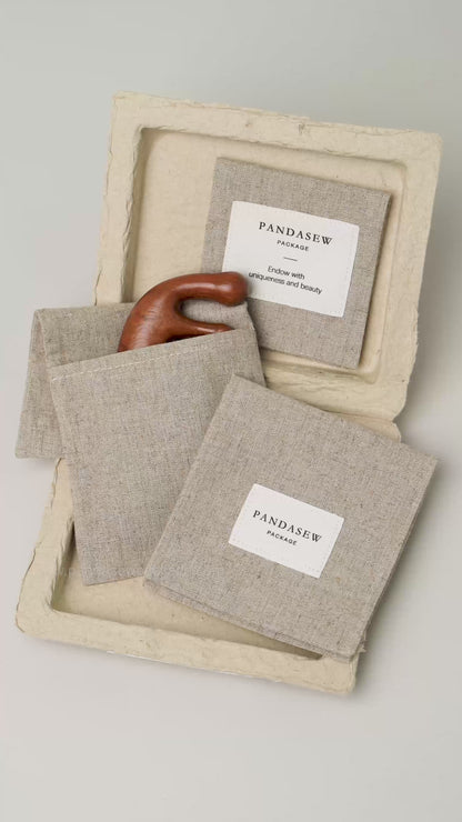 linen envelope bag with label customized