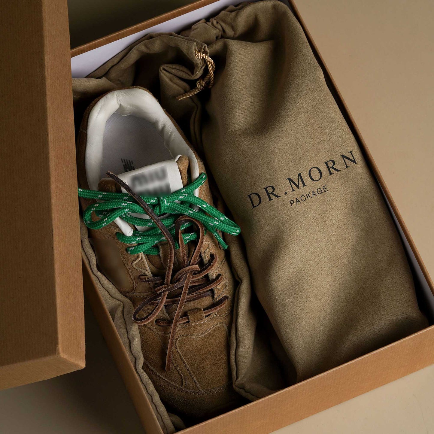 100pcs Suede Shoes Bag Custom Logo and Size Drawstring Bag SUE-141