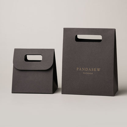 50pcs Customize Paper bag gift package bag with personalized logo wedding bag  Flat Packing STB-002