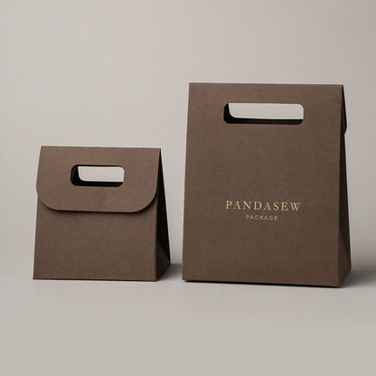 50pcs Customize Paper bag gift package bag with personalized logo wedding bag  Flat Packing STB-002