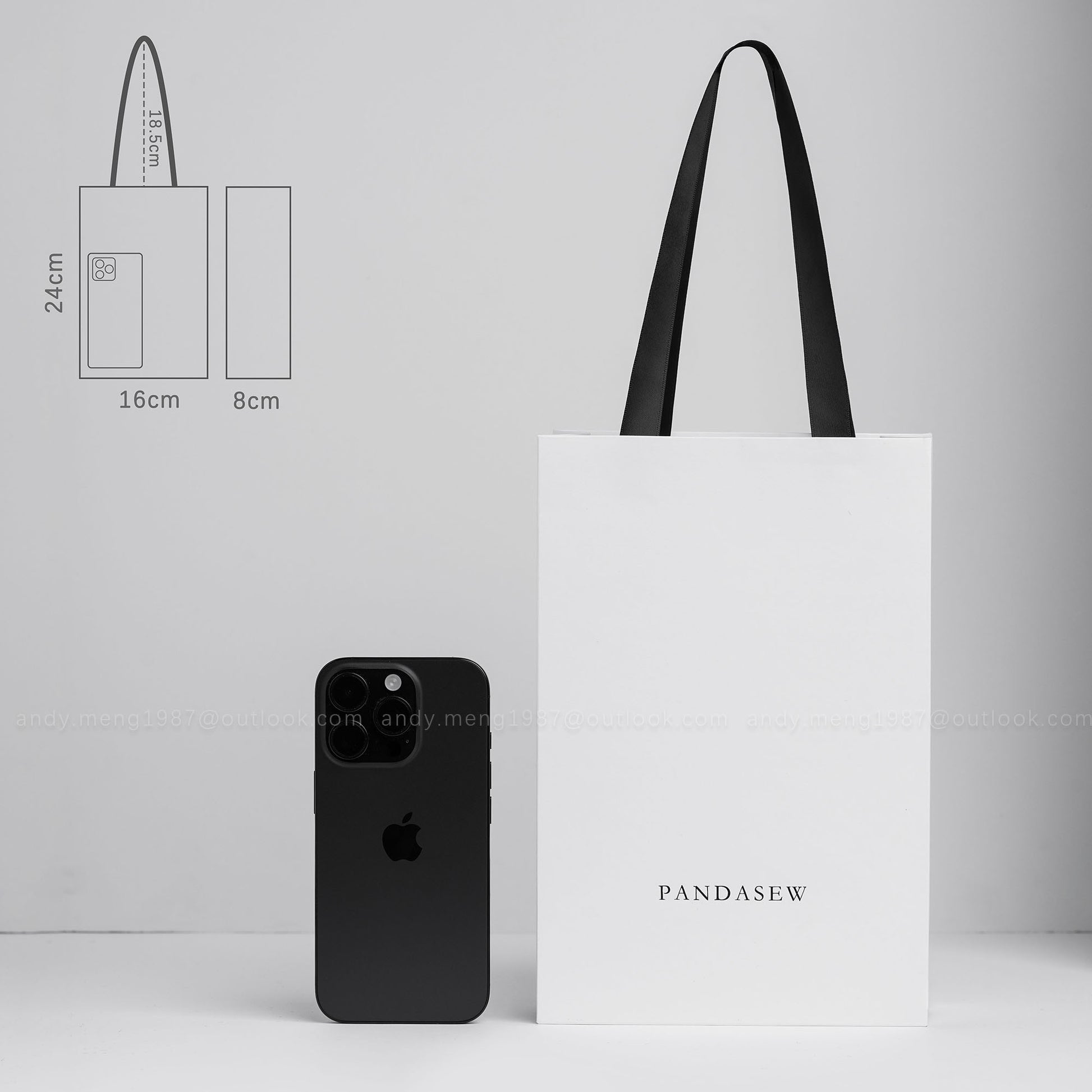 customized white paper bags with ribbon handles