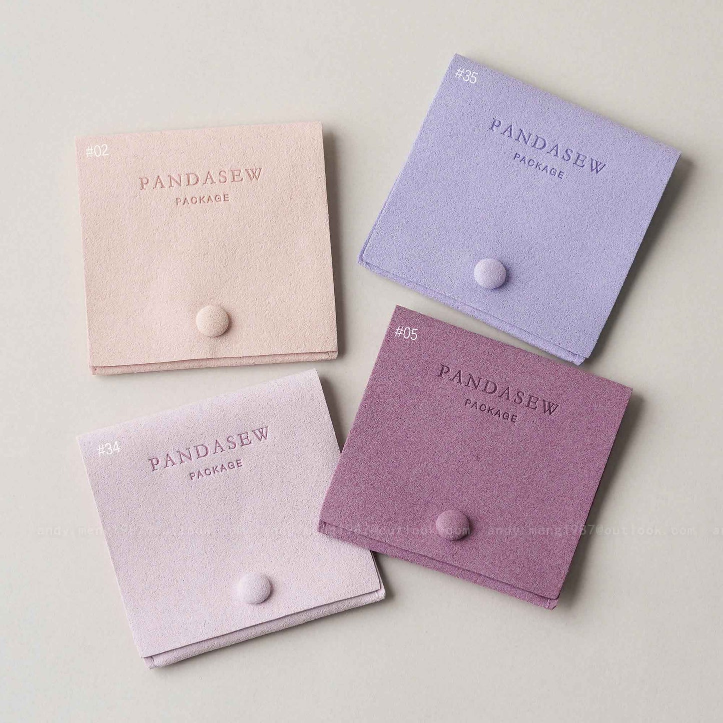 50pcs Snap Button Bags Custom Logo Microfiber Jewelry Pouch MCR-134