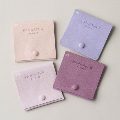 50pcs Snap Button Bags Custom Logo Microfiber Jewelry Pouch MCR-134