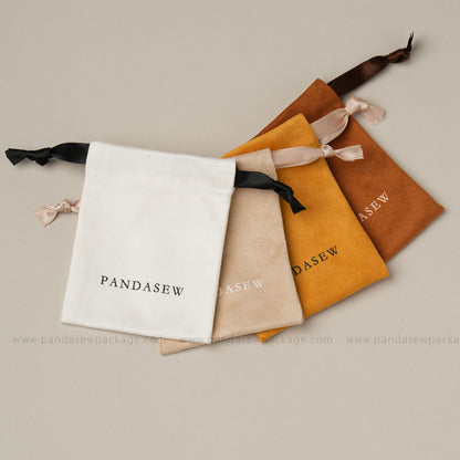 yellow, nude and brown dust bag custom logo and size