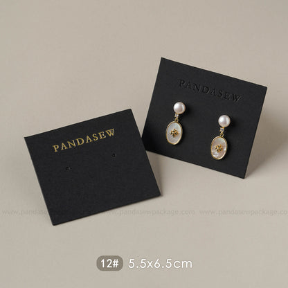 black earring cards deboss gold logo