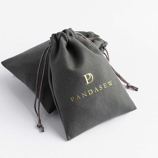 PANDASEW Elegant gray pouch branded 