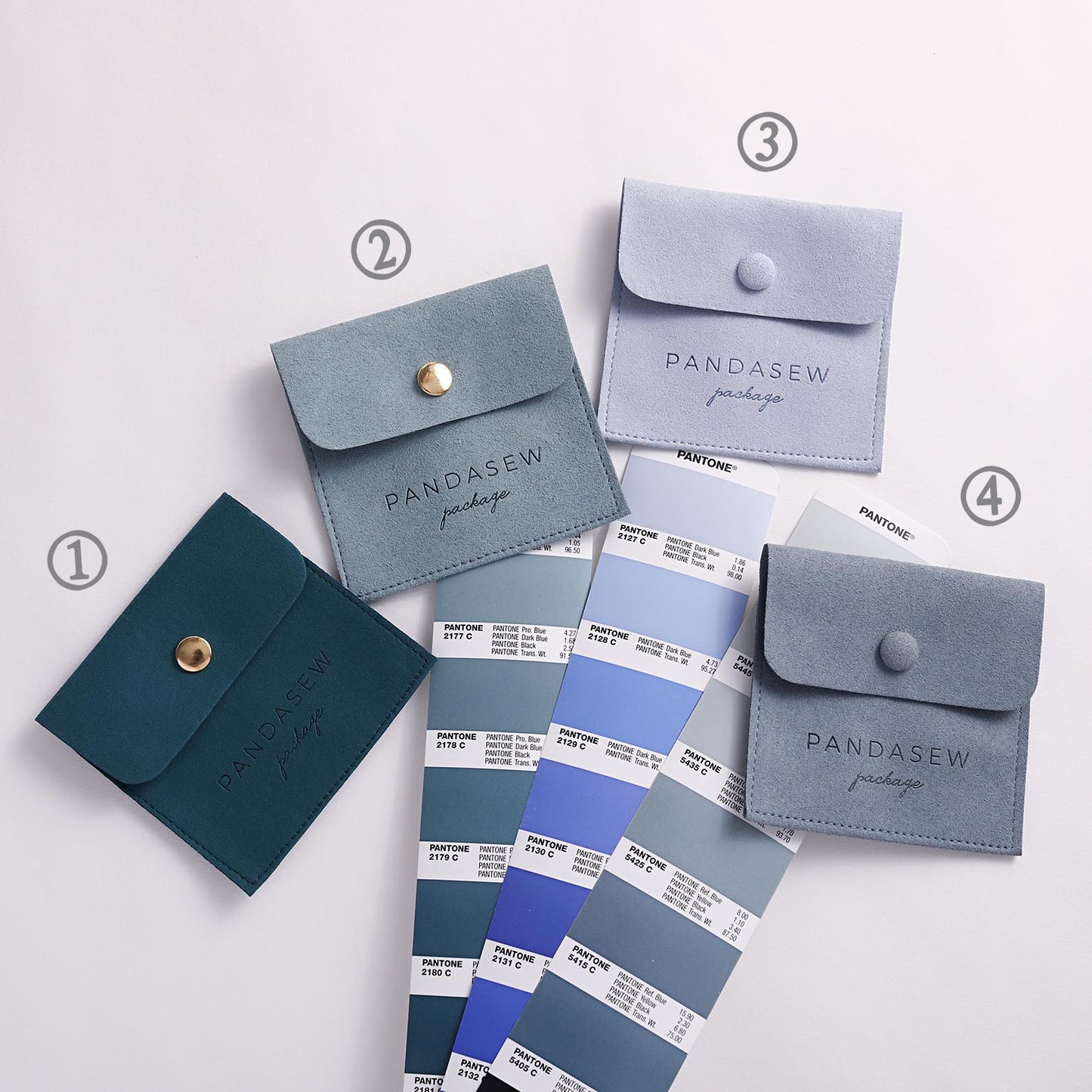 blue colors for style E button pouches