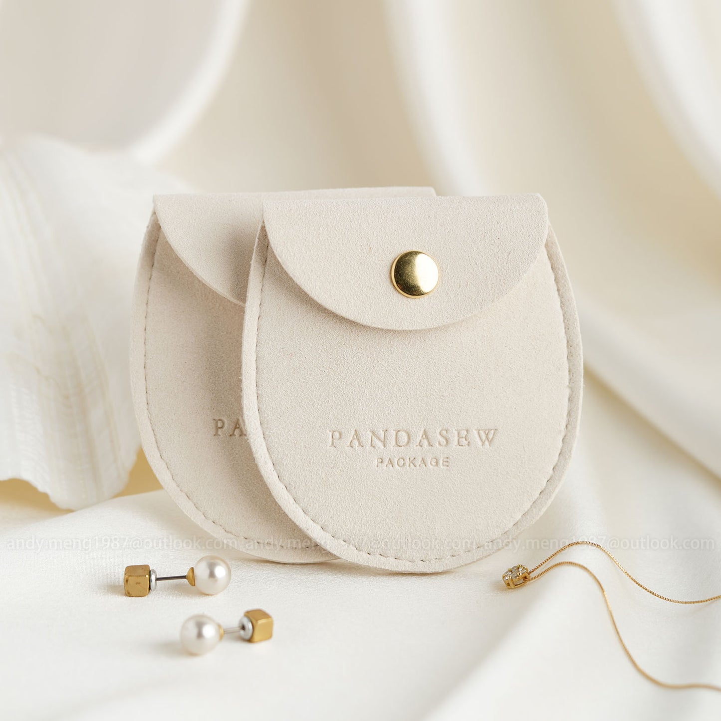 50pcs personalized logo print jewelry pouch thick microfiber bag custo –  PandaSew