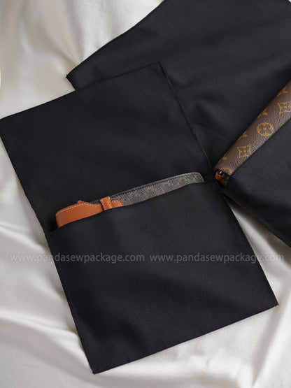 Greatest black cotton handbag dustbag