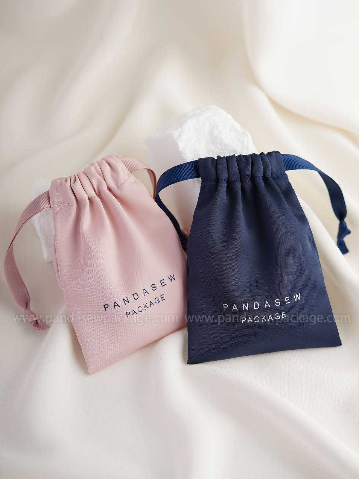 satin drawstring bag custom size and logo jewelry bags