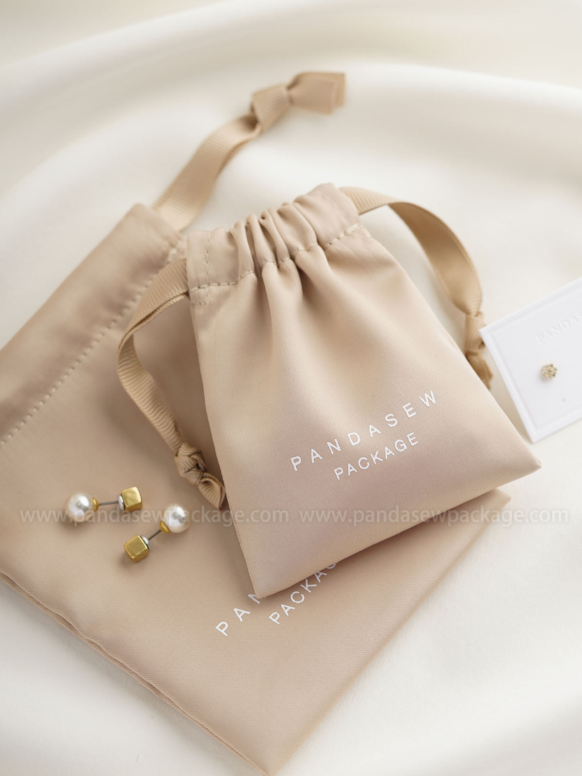 satin drawstring bag handmade jewelry package