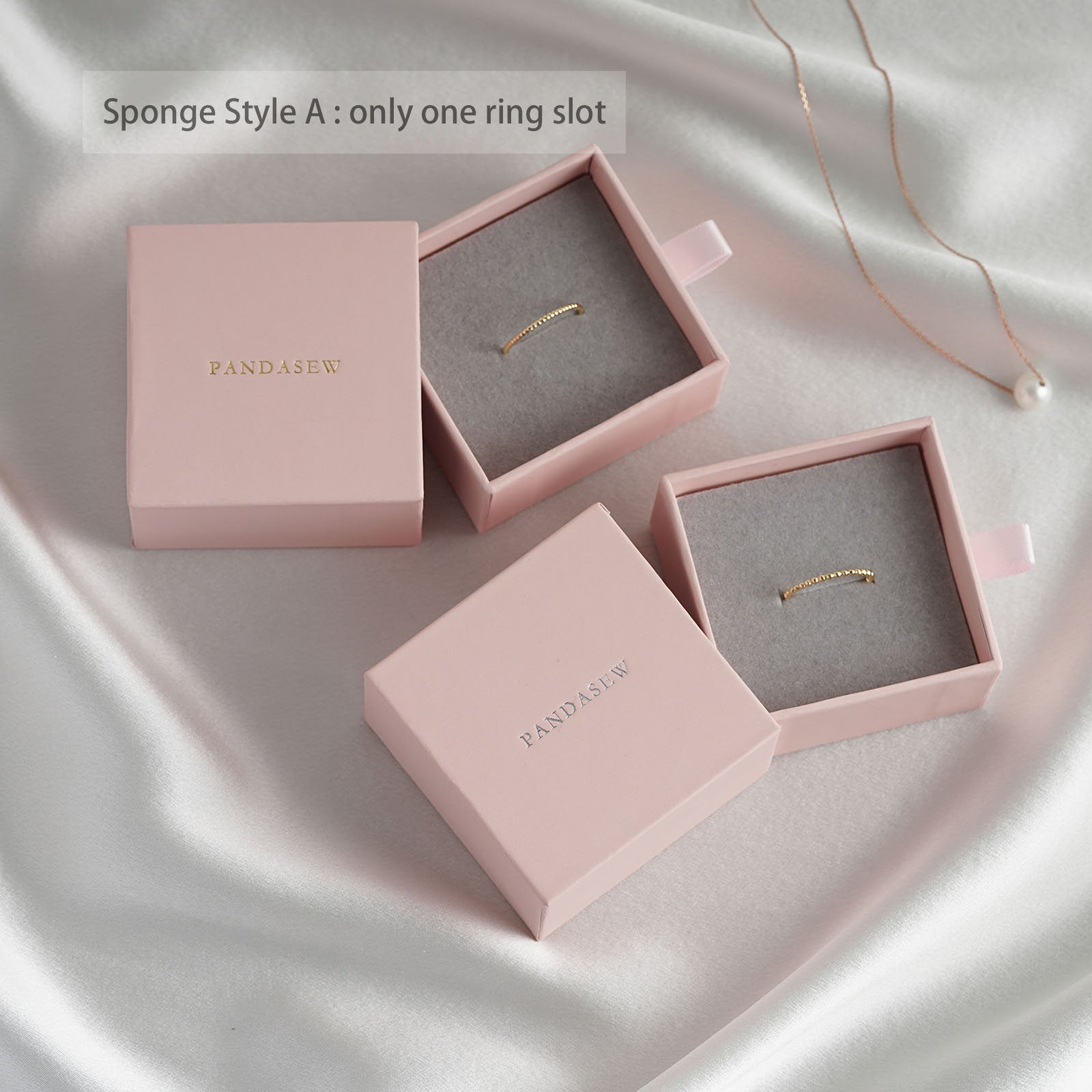 Pink jewelry box 6x6cm