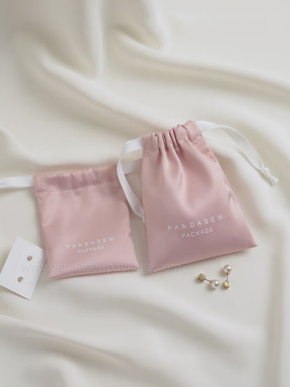 colorful dense thick satin bags, custom size and logo jewelry bags