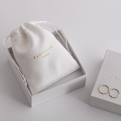 white velvet bag white nylon drawstring, custom bag with logo