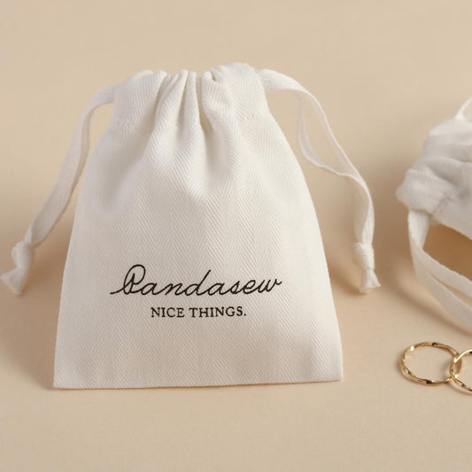 Pure cotton drawstring pouch