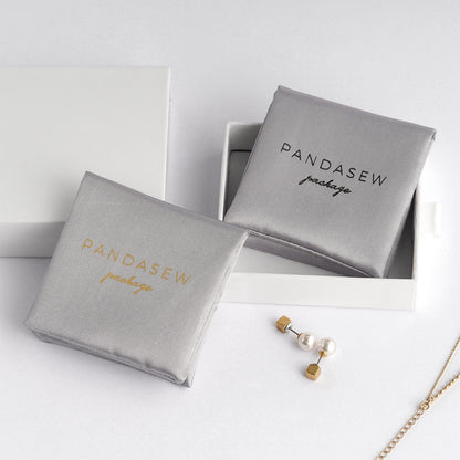 earring pouch, pandasew package, silkscreen printing bag
