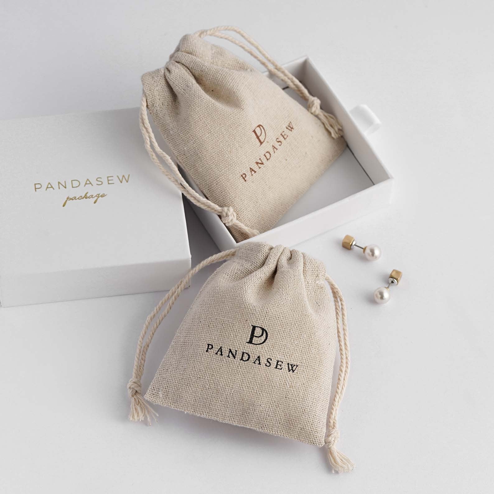 Personalized jewelry drawstring bag