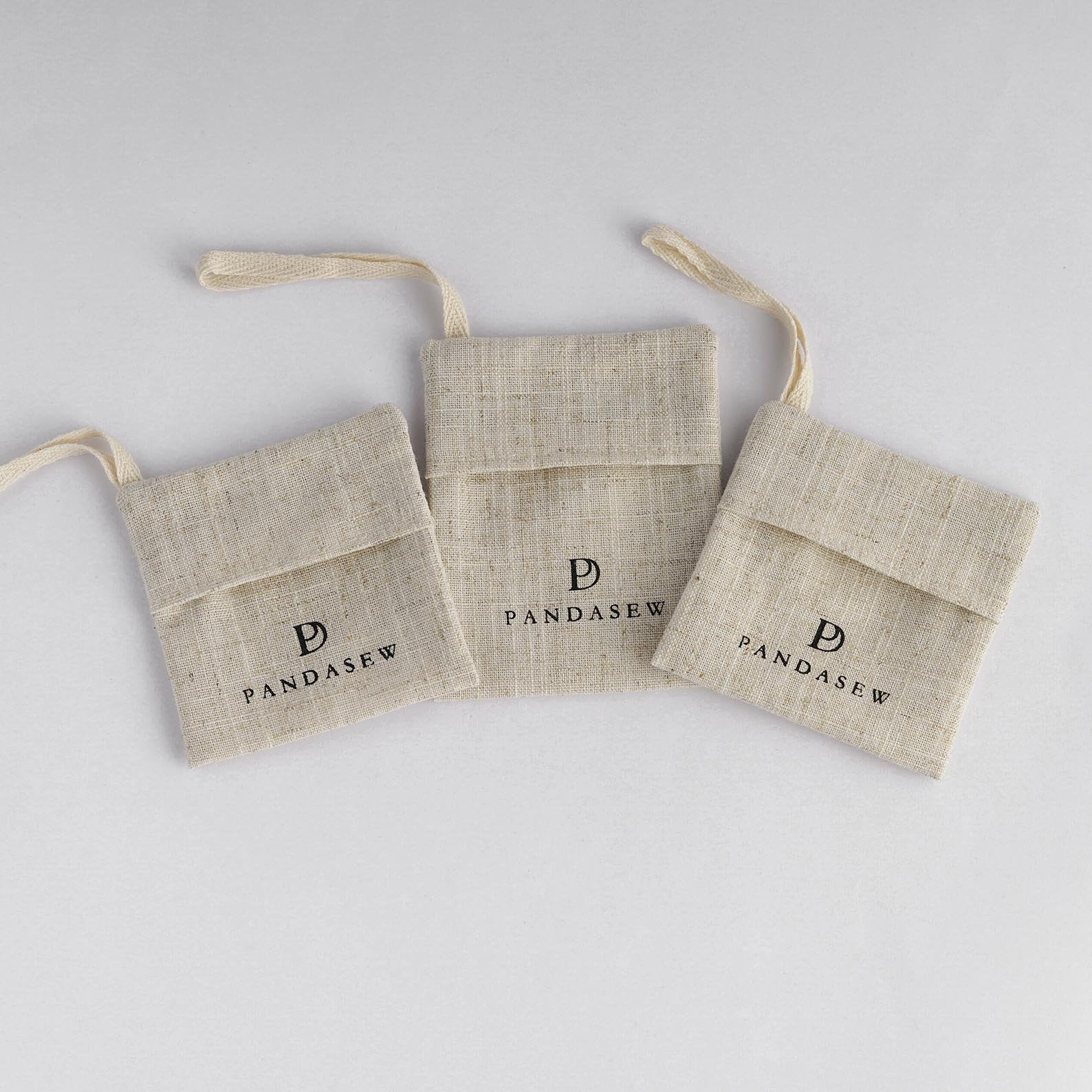 Linen breathable pouch, flap bag custom logo