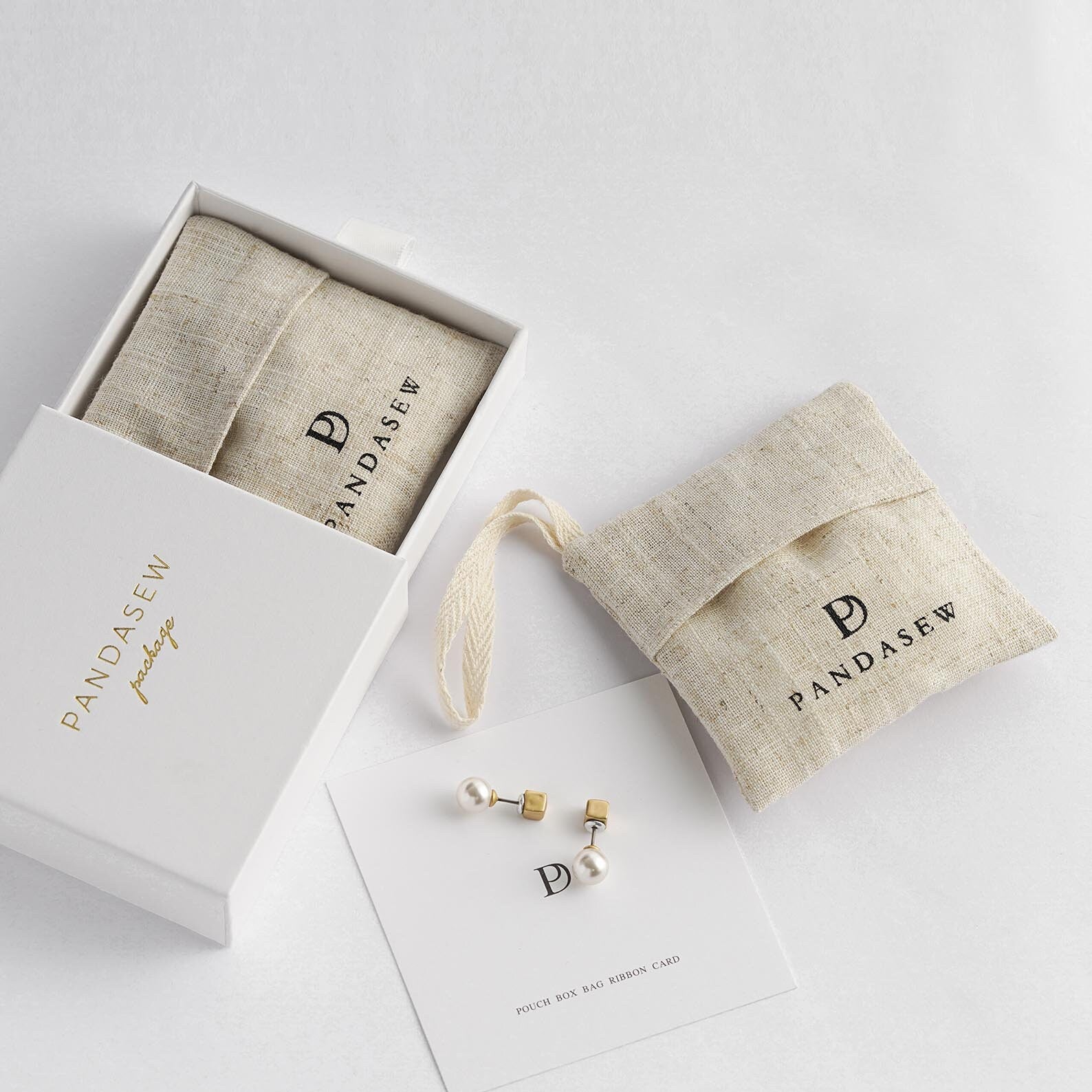 Jewelry package set box with bag set custom logo