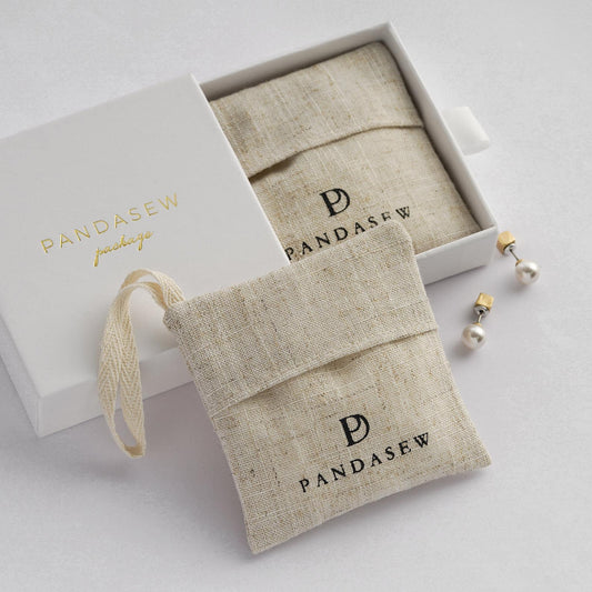 Linen pillow pouch with string