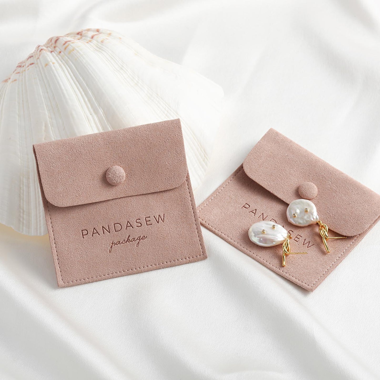 pink jewelry bag custom logo and size