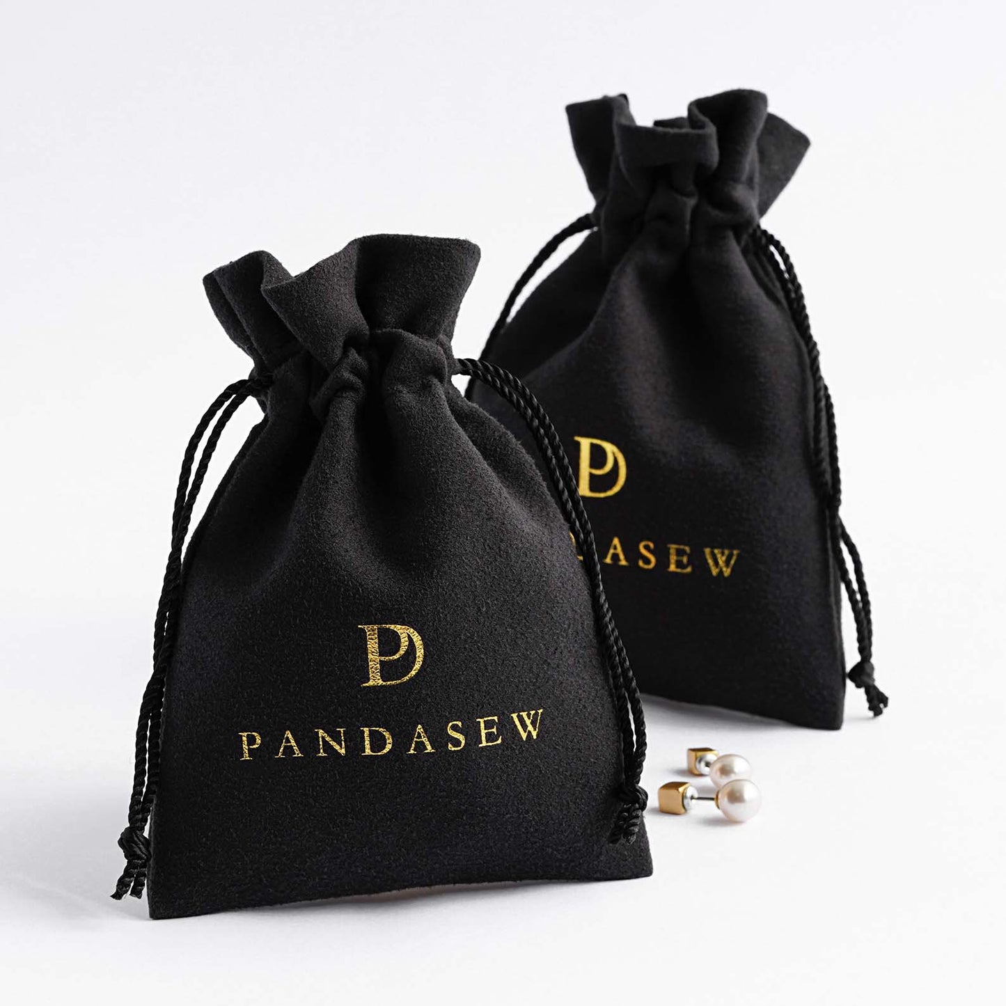 black color velvet, custom size jewelry pouch
