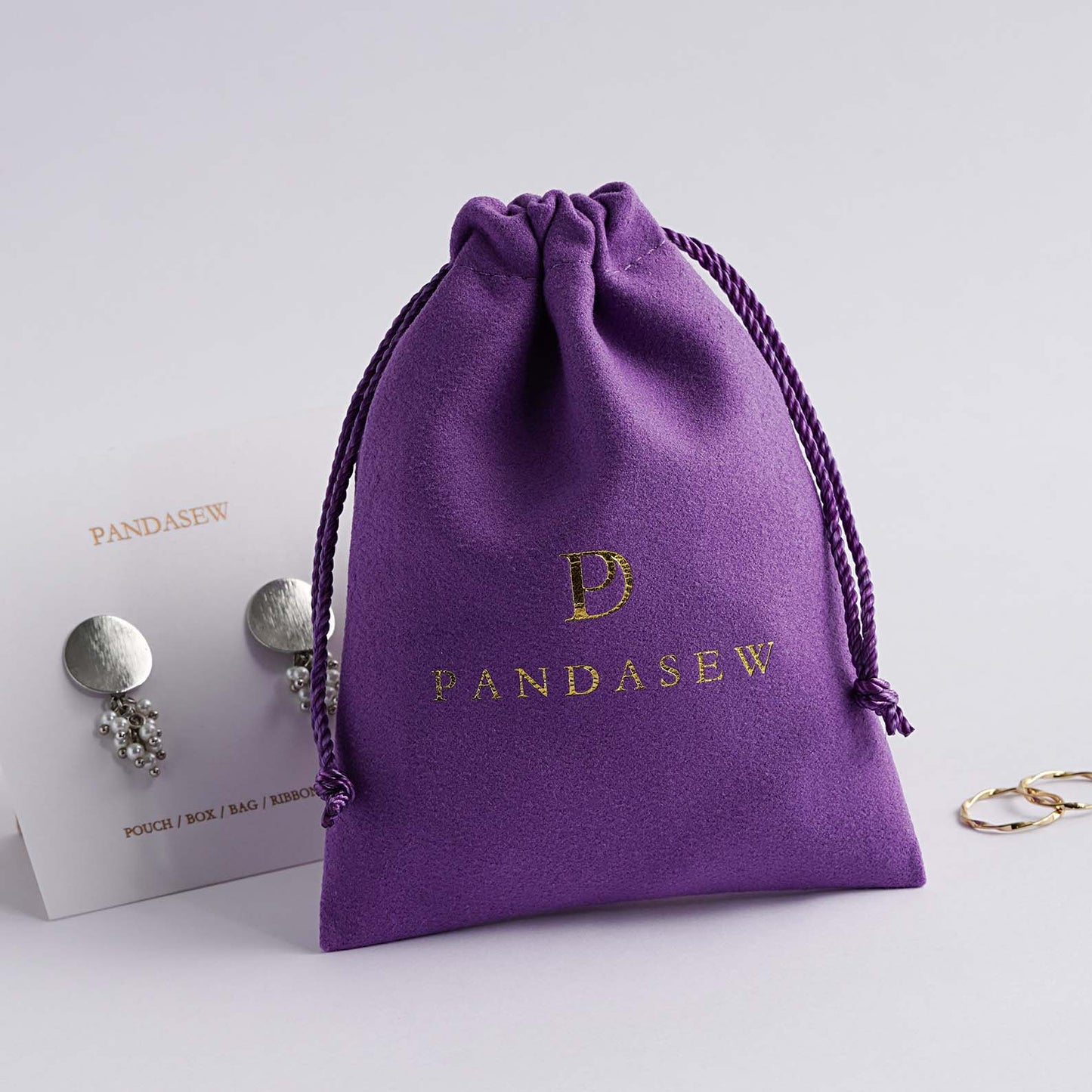 purple personalized clothes bag